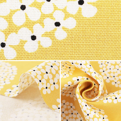 [Quantity from 5] Fabric "Uhayako Cloth No. 10 Canvas Hydrangea Pattern UP5553-H Mustard" COTTON KOBAYASHI