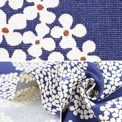 [Quantity from 5] Fabric "Uhayako Cloth No. 10 Canvas Hydrangea Pattern UP5553-I Navy Navy" COTTON KOBAYASHI