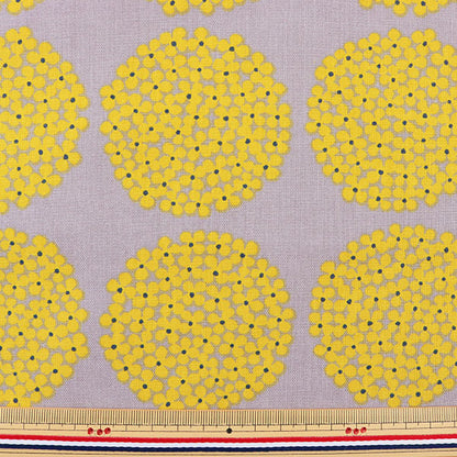 【数量5から】 生地 『う早この布 10番キャンバス あじさい柄 UP5553-J イエロー×グレー』 COTTON KOBAYASHI コットンこばやし 小林繊維