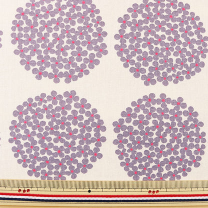 【数量5から】 生地 『う早この布 10番キャンバス あじさい柄 UP5553-L グレー』 COTTON KOBAYASHI コットンこばやし 小林繊維