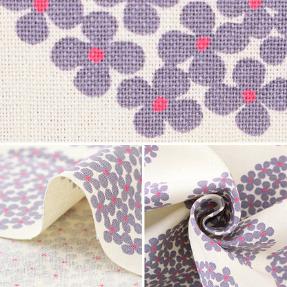 【数量5から】 生地 『う早この布 10番キャンバス あじさい柄 UP5553-L グレー』 COTTON KOBAYASHI コットンこばやし 小林繊維