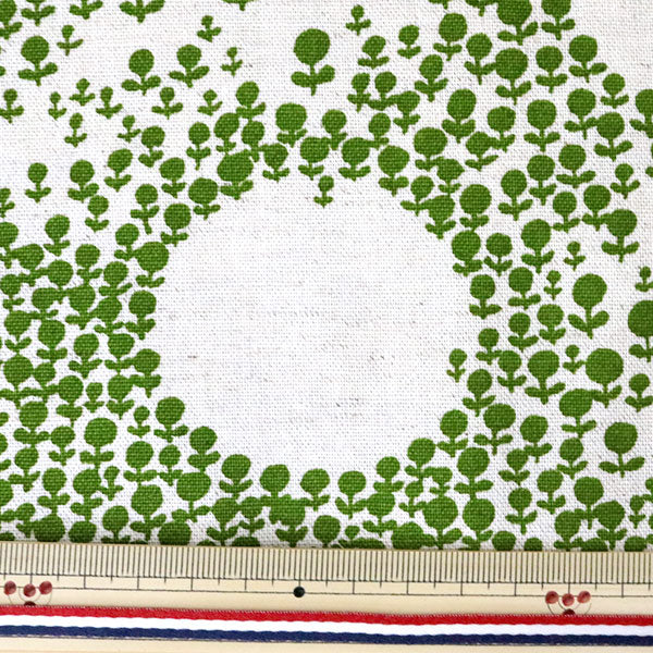 【数量5から】 生地 『綿麻キャンバス れんげ畑 UP5696-D う早この布』 COTTON KOBAYASHI コットンこばやし 小林繊維