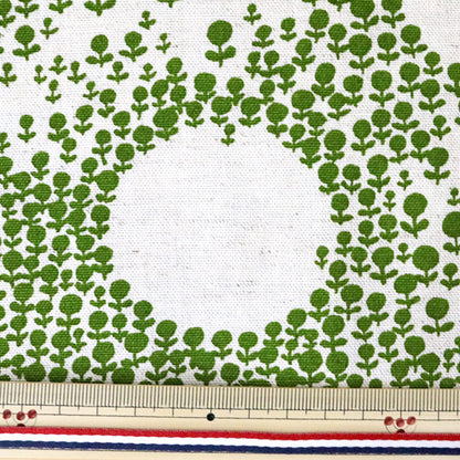 【数量5から】 生地 『綿麻キャンバス れんげ畑 UP5696-D う早この布』 COTTON KOBAYASHI コットンこばやし 小林繊維