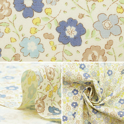 [Quantity from 5] Fabric "Broad small floral pattern blue KTS6746-B" COTTON KOBAYASHI