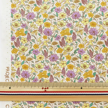 [Quantity from 5] Fabric "Broad floret purple KTS6750-E" COTTON KOBAYASHI