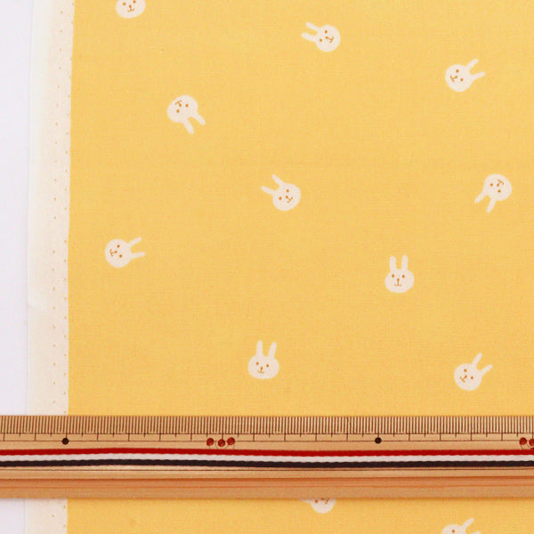 [Quantity from 5] Fabric "Broad Little Rabbit Yellow KTS6715-E" COTTON KOBAYASHI