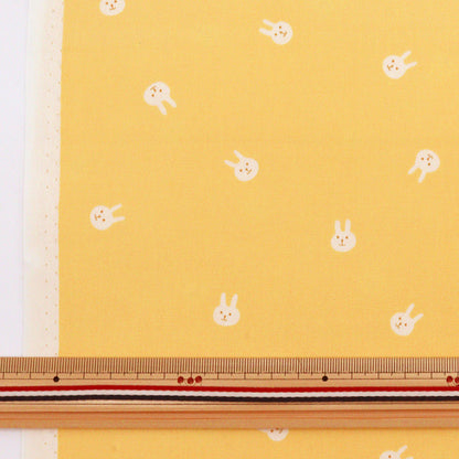 [Quantity from 5] Fabric "Broad Little Rabbit Yellow KTS6715-E" COTTON KOBAYASHI