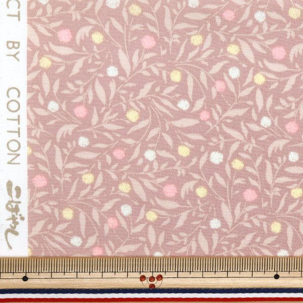 [Quantity starting from 5] Fabric "Broad Rose Pattern Brown KTS6749-A" COTTON KOBAYASH Cotton Kobayashi Textile