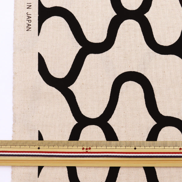 【数量5から】 生地 『綿麻キャンバス リンク 白×黒 UP5776-A』 COTTON KOBAYASHI コットンこばやし 小林繊維