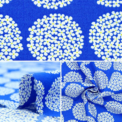 [Quantity from 5] Fabric “Uhayako Cloth Broad Mini Hydrangea Blue UP5790-A" COTTON KOBAYASHI