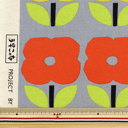 【数量5から】 生地 『う早この布 綿麻キャンバス ファンシー花柄 ナチュラル UP5792-D』 COTTON KOBAYASHI コットンこばやし 小林繊維