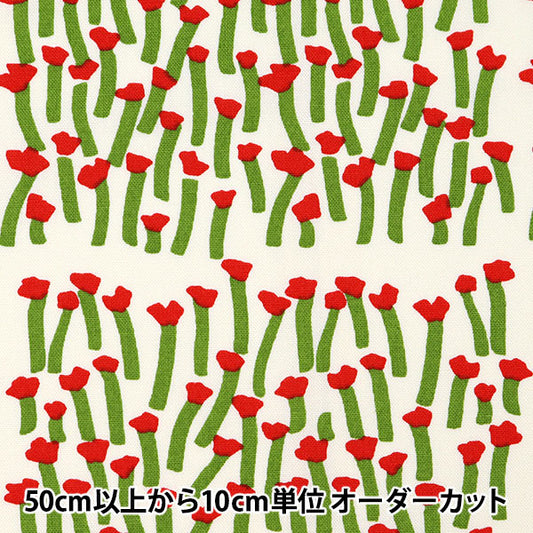 【数量5起】 織物 早这个布10号画布颜色花红色UP5797-A" COTTON KOBAYASHI