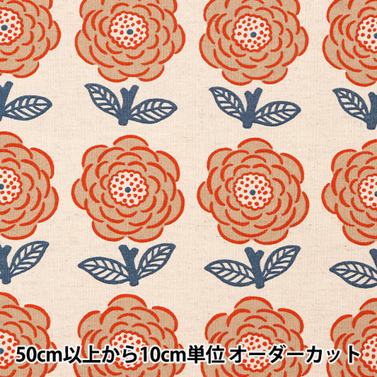 【数量5起】 織物 《棉麻帆布玫瑰UP5800-A》" COTTON KOBAYASHI