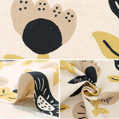 【数量5から】 生地 『綿麻キャンバス ビスケット UP5805-D』 COTTON KOBAYASHI コットンこばやし 小林繊維