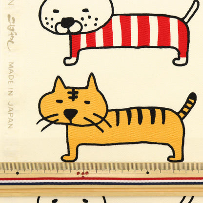 【数量5から】 生地 『ツイル 整列ねこBIG KTS6838-A』 COTTON KOBAYASHI コットンこばやし 小林繊維