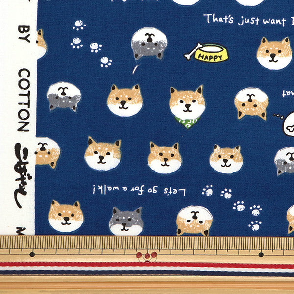 [Menge ab 5] Stoff "Broad Shiba Inu KTS6819-B" COTTON KOBAYASHI