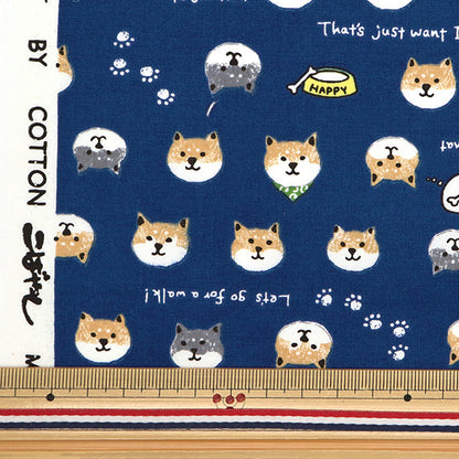 [Menge ab 5] Stoff "Broad Shiba Inu KTS6819-B" COTTON KOBAYASHI