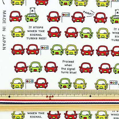 [Quantità da 5] Tessuto "Automobile Broad Polar Bear bianca KTS6839-A" COTTON KOBAYASHI