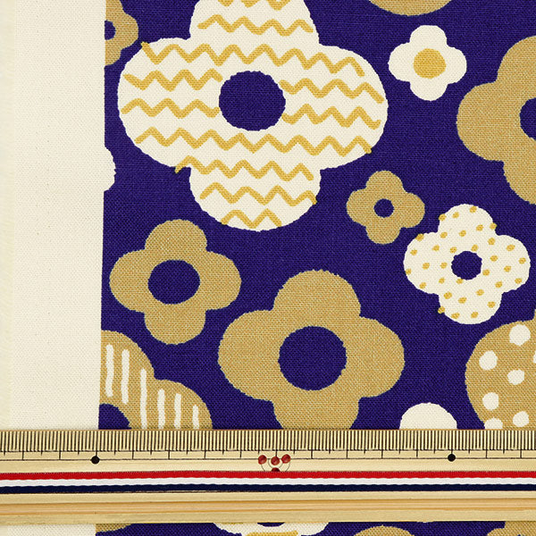 【数量5から】 生地 『う早この布 10番キャンバス クッキー ブルー系 UP5831-C』 COTTON KOBAYASHI コットンこばやし 小林繊維