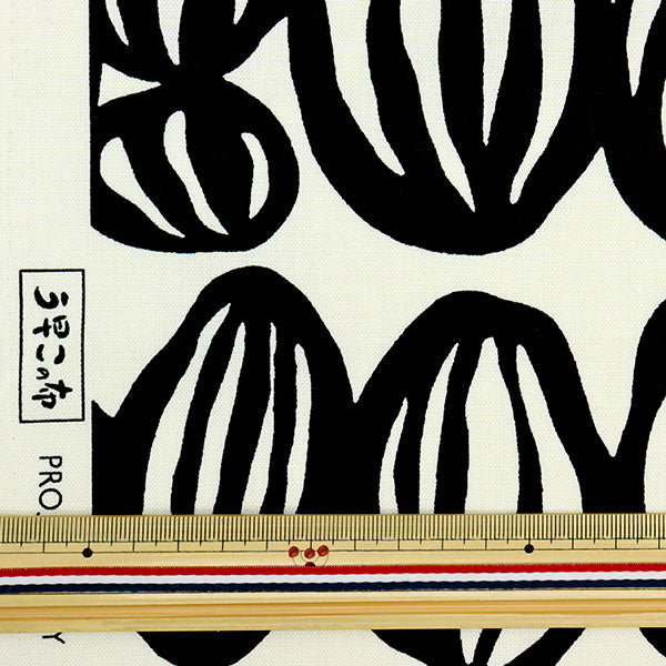 【数量5から】 生地 『う早この布 10番キャンバス ムーンウォーク アイボリー×ブラック UP5836-A』 COTTON KOBAYASHI コットンこばやし 小林繊維