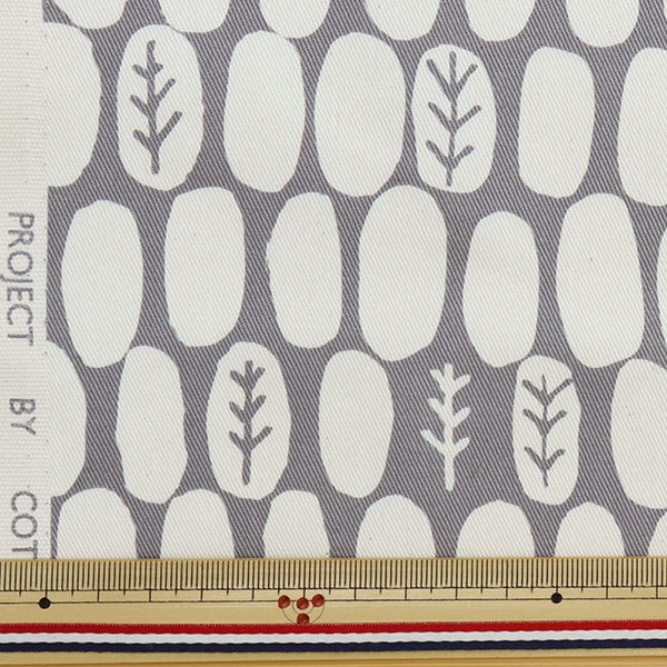 【数量5から】 生地 『ツイル finger forest グレー KTS-6811-C』 COTTON KOBAYASHI コットンこばやし 小林繊維