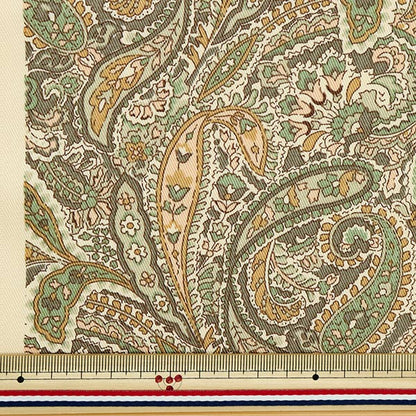 [Anzahl ab 5] Stoff 『Twill Paisley Grün KSP5846-C" COTTON KOBAYASHI