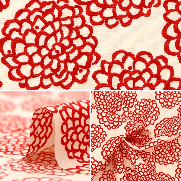 【数量5から】 生地 『う早この布 ブロード ミニダリア UP5865-A』 COTTON KOBAYASHI コットンこばやし 小林繊維