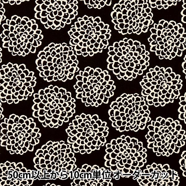 【数量5から】 生地 『う早この布 ブロード ミニダリア UP5865-C』 COTTON KOBAYASHI コットンこばやし 小林繊維