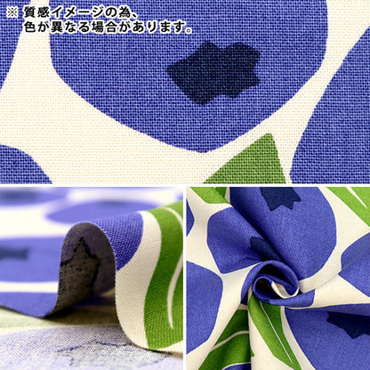 【数量5から】 生地 『う早この布 コットンキャンバス ブルーベリー UP5853-B』 COTTON KOBAYASHI コットンこばやし 小林繊維