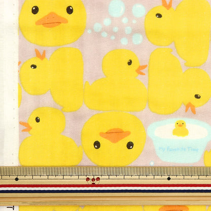 【数量5から】 生地 『Wガーゼ Tiny Duck mini グレー KTS6917-E』 COTTON KOBAYASHI コットンこばやし 小林繊維