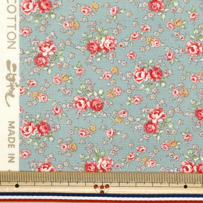 [Menge ab 5] Stoff "Breites kleines Blumenmuster Blau KTS6813-B" Cotton Kobayash Cotton Kobayashi Textile