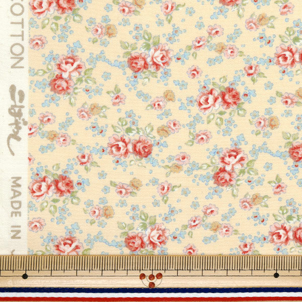 [Quantity starting from 5] Fabric "Broad Small Flower Pattern Cream KTS6813-C" COTTON KOBAYASH Cotton Kobayashi Textile
