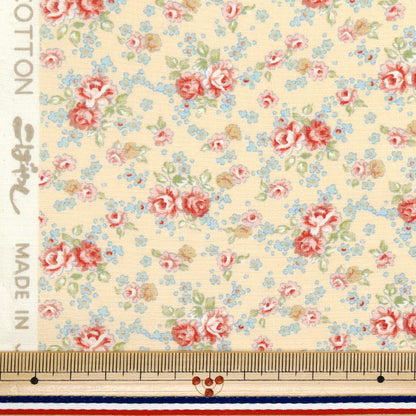 [Quantity starting from 5] Fabric "Broad Small Flower Pattern Cream KTS6813-C" COTTON KOBAYASH Cotton Kobayashi Textile