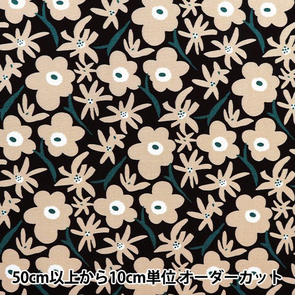 [Quantité à partir de 5] Tissu "Broad Print Mini Saison 1 Noir UP5864-B" COTTON KOBAYASHI