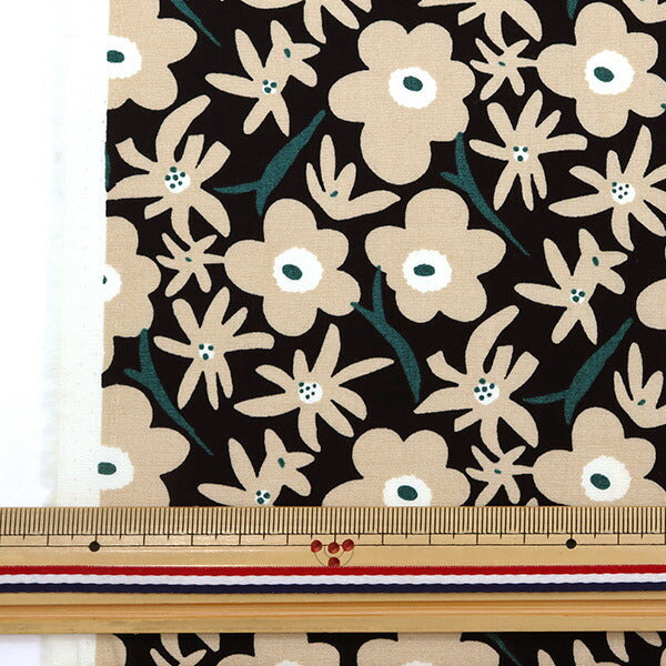 [Quantité à partir de 5] Tissu "Broad Print Mini Saison 1 Noir UP5864-B" COTTON KOBAYASHI