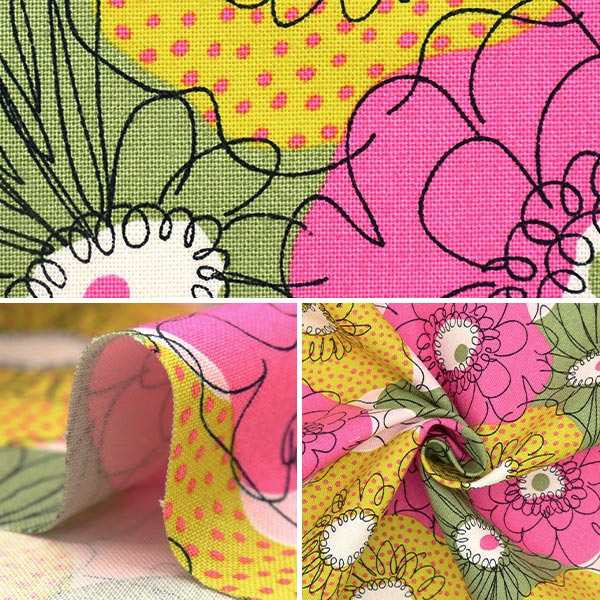 [Quantity from 5] Fabric “Uhayako Cloth No. 10 Canvas Multi Scrunchie UP5870-A" COTTON KOBAYASHI