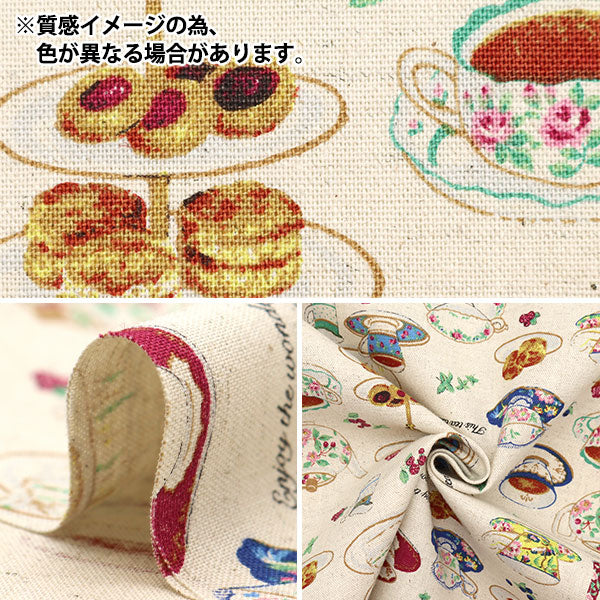 【数量5から】 生地 『綿麻キャンバス アフタヌーンティ ピンク KTS6934-C』 COTTON KOBAYASHI コットンこばやし 小林繊維
