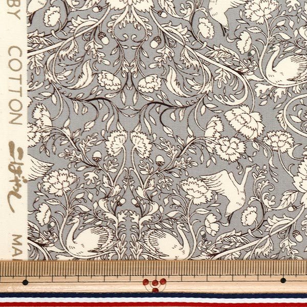 [Quantity starting from 5] Fabric "Broad Floral Gray KTS6955-D" COTTON KOBAYASH Cotton Kobayashi Textile