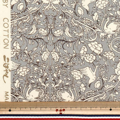 [Quantity starting from 5] Fabric "Broad Floral Gray KTS6955-D" COTTON KOBAYASH Cotton Kobayashi Textile