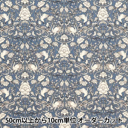 [5부터 시작하는 수량] 천・원단 "넓은" 꽃무늬 블루 KTS6955-E" 면 코바 야쉬 코튼코바야시 섬유