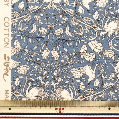 [5부터 시작하는 수량] 천・원단 "넓은" 꽃무늬 블루 KTS6955-E" 면 코바 야쉬 코튼코바야시 섬유