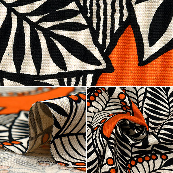 [Quantity starting from 5] Fabric "Usako fabric, cotton and linen canvas, botanical, Kinari UP5879-A" COTTON KOBAYASHI