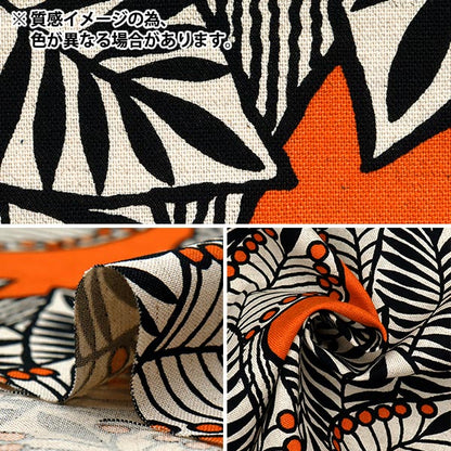 [Quantity starting from 5] Fabric "Usako fabric, cotton, linen canvas, botanical, brown, UP5879-C" COTTON KOBAYASHI