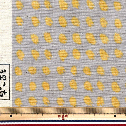 [Quantità a partire da 5] Tessuto "Tessuto usako, cotone, tela di lino, modello a punti, grigio, UP5884-D" COTTON KOBAYASHI