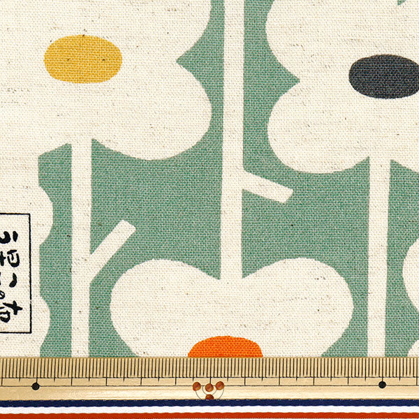 [Quantity starting from 5] Fabric "Usako fabric, cotton and linen canvas, Piccolo, green x Kinari UP5888-D" COTTON KOBAYASHI