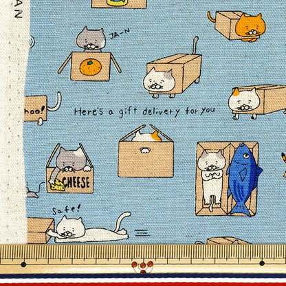 [Quantité à partir de 5] Tissu "Carteau en toile en lin en coton chat kts6970-b" COTTON KOBAYASHI