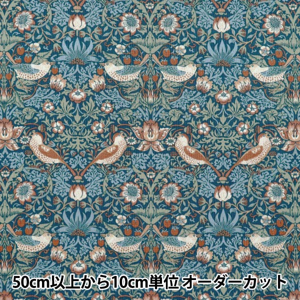 [Quantity starting from 5] Fabric "MODA Best of Morris Sheeting Strawberry Thief Blue 33490-41"