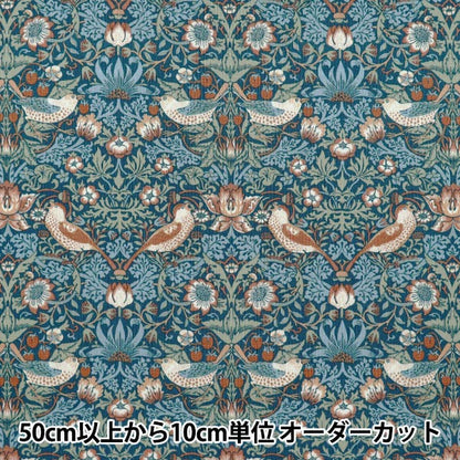 [Quantity starting from 5] Fabric "MODA Best of Morris Sheeting Strawberry Thief Blue 33490-41"