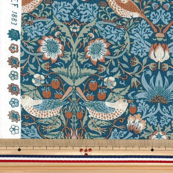 [Quantity starting from 5] Fabric "MODA Best of Morris Sheeting Strawberry Thief Blue 33490-41"