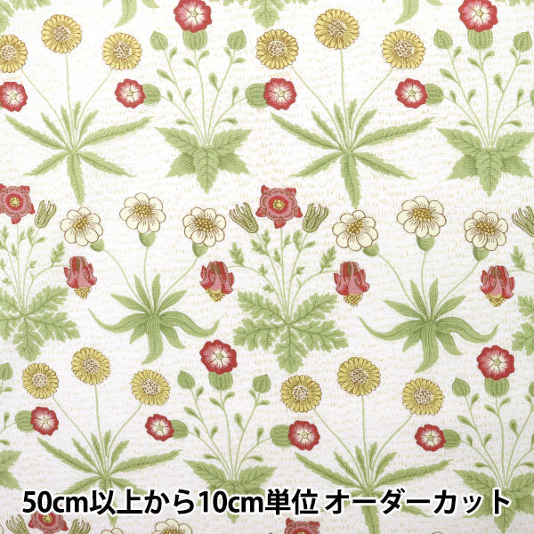 【수량 5부터】 천・원단 "MODA BEST OF MORRIS 베스트 오브 모리스 시팅 원단 데이지 아이보리 33493-11』